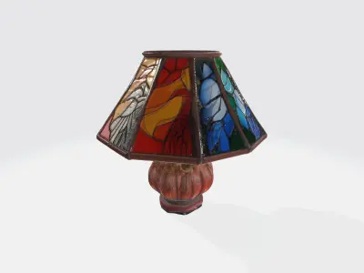 Nostalgic Tiffany Lamp High Poly 3D model