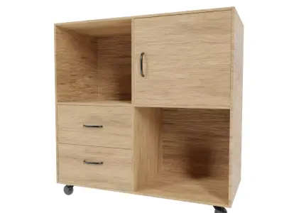 Sideboard wood Free 3D model