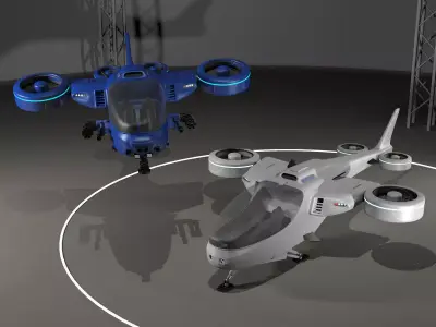 TiltRotor Quadcopter 3D model