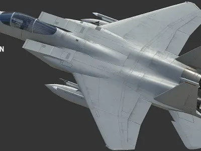 F15 C fighter jet - fighter jet Low-poly 3D model