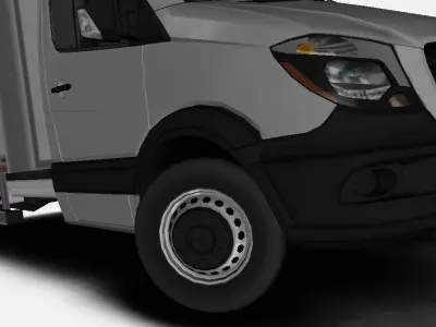 Dually Wheels Pack for Mercedes Sprinter Low-poly 3D model