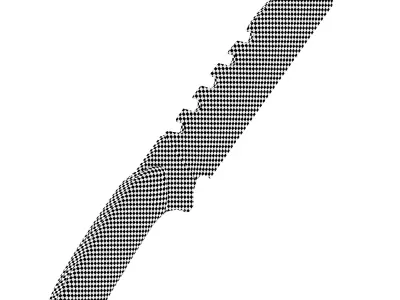 battle knife v15 3D model