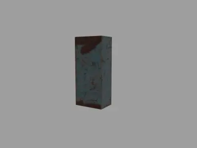 Rusty locker Free low-poly 3D model
