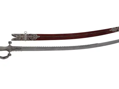 Talwar Sword Low-poly 3D model