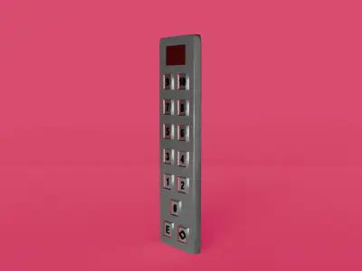 Elevator control panel 2 Low-poly 3D model