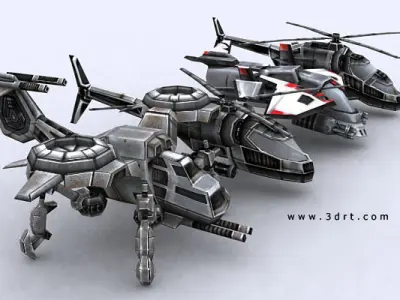 Sci-Fi Forces megapack Low-poly 3D model