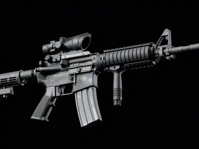 M4A1-ACOG Low-poly 3D model