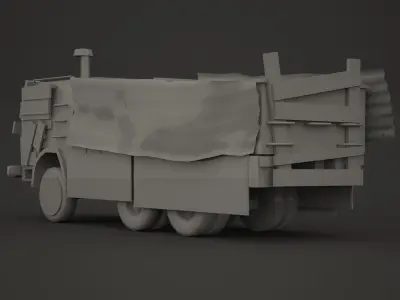 Military armoured vehicle kit 03 Low-poly 3D model