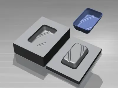 mold design plastic Core cavity - by nx6 3D model