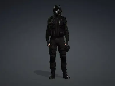Elite SWAT Commando Character 3D model