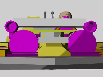Cyberpunk Lego Style Hovercar 3D model