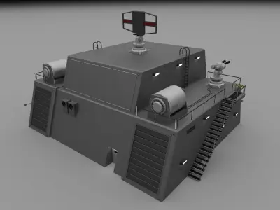 Futuristic Military Command Bunker 3D model