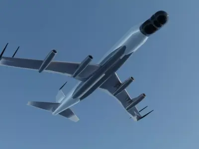 EC-135N ARIA Style Jet - Custom 1950s Aircraft Low-poly 3D model