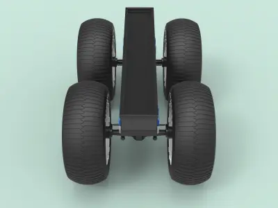 Chassis for monster truck 3D model