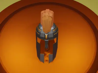 low poly helmet spartan Low-poly 3D model