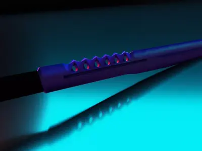 the sword of the gradient Low-poly 3D model