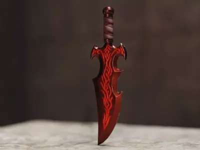 Fantasy Sword 02 Low-poly 3D model