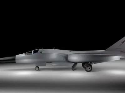 General Dynamics F-111 Aardvark jet  Low-poly 3D model