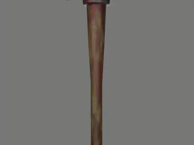 Baseball Bat with Spikes Weapon Low-poly 3D model
