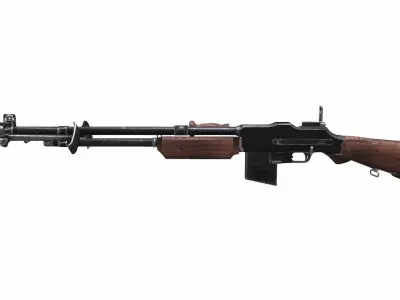 BAR M1918 Browning Automatic Rifle Free low-poly 3D model