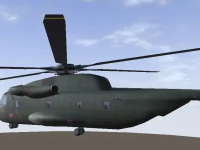 CH 53 Sea Stallion Sikorsky S-65 Helicopter 3d model Low-poly 3D model