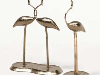 Cranes Decor Set Low-poly 3D model