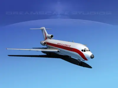 Boeing 727-100 World Airways 3D model