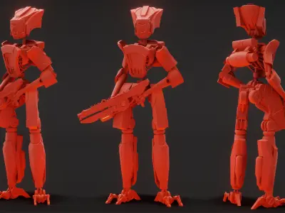 Jackal Scifi Robot 3D model