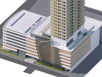 Generic High Rise building for exterior city scene 3D model