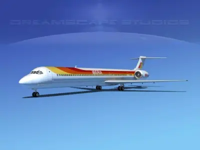 McDonnell Douglas MD-80 Iberia 3D model