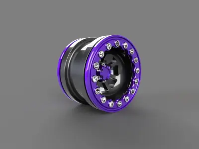 wheel car rc model machinery 3D model