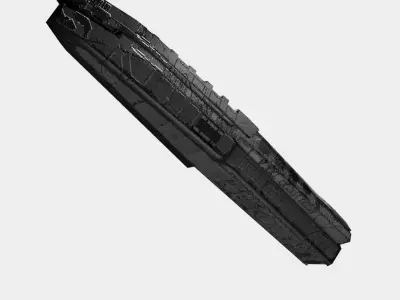 Large Starship Low-poly 3D model