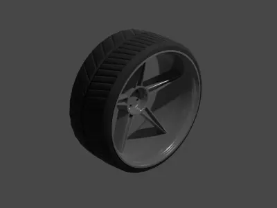 Rim and Tyre setup Free 3D model