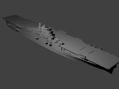 US Essex Class Aircraft Carrier 3D print model