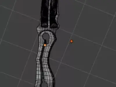 final sword in blender Low-poly 3D model