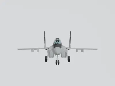 MIG 29 stylised low poly Low-poly 3D model