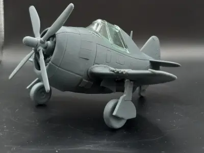 P-47 Thunderbolt  Razorback 3D Printable Egg Plane 3D print model