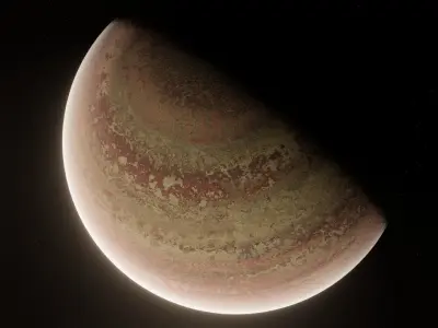 Planet Space Ready to game Low-poly 3D model 9