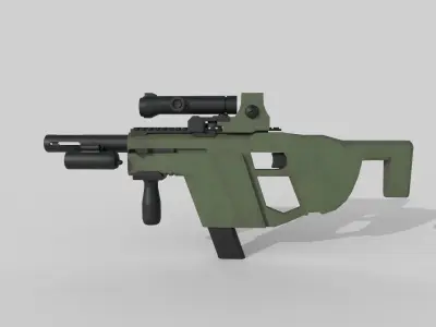 M17 gun Low-poly 3D model