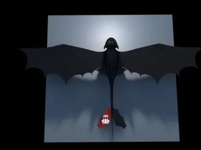 Toothless Dragon Anime 3D model