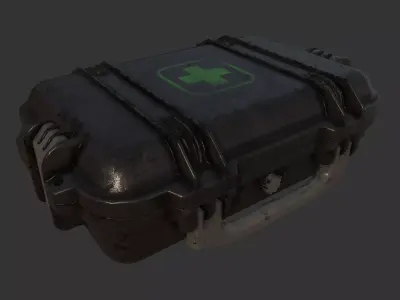 Military Case Weapon First Aid Kit Low-poly 3D model