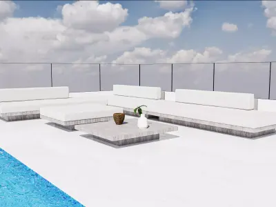 Garden Sofa Set 3D model
