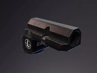 DeltaPoint Micro RedDot Low-poly 3D model