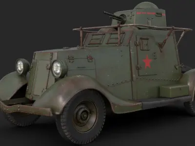 FAI M Armoured Car Mental Ray 3D model