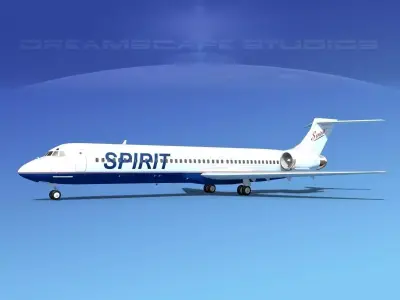 McDonnell Douglas MD-87 Spirit 3D model