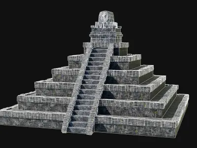 CELTIC ANCIENT PYRAMID PYRAMIDS TEMPLE RUINS RUINED COLLECTION Low-poly 3D model