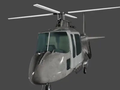 Helicopter 01 Low-poly 3D model