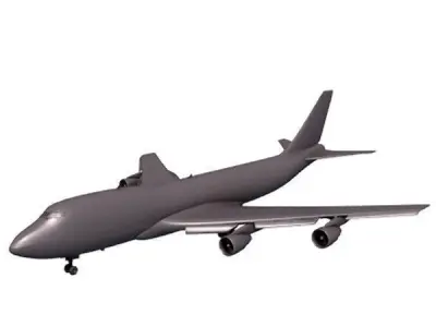 Detailed Dark Airplane 3D model