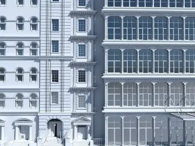 Commercial Building Facade 19 3D model