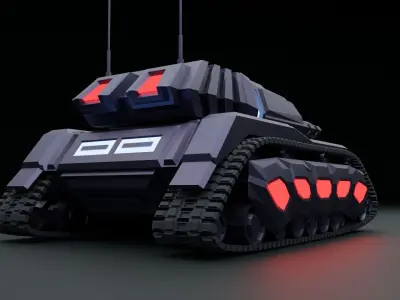 Tank - Scifi - Terminator Mk1 Low-poly 3D model